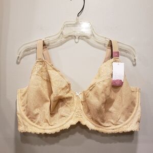 Sz 44F NWT Nude Cacique Unlined Full Coverage Underwire Bra